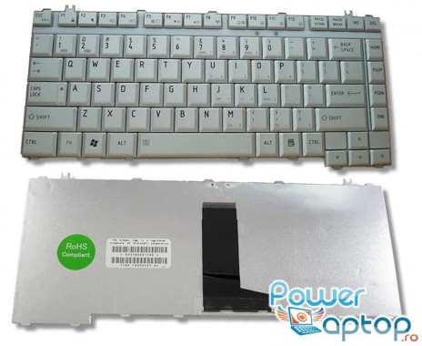 Tastatura Toshiba Satellite A355 argintie. Keyboard Toshiba Satellite A355 argintie. Tastaturi laptop Toshiba Satellite A355 argintie. Tastatura notebook Toshiba Satellite A355 argintie