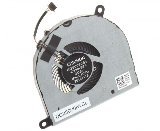 Cooler laptop Dell Latitude 5480 cu video integrat. Ventilator procesor Dell Latitude 5480. Sistem racire laptop Dell Latitude 5480
