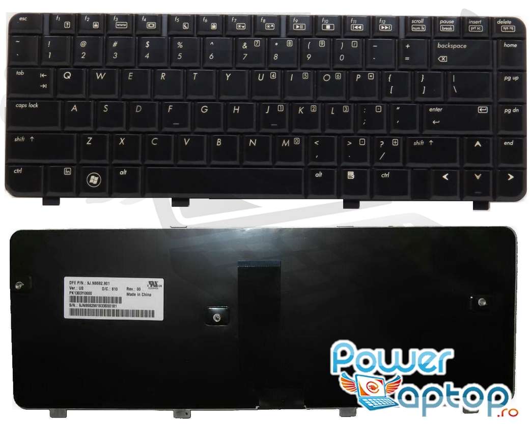 Tastatura HP Pavilion DV4 1001 neagra imagine powerlaptop.ro 2021