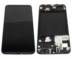 Ansamblu Display LCD + Touchscreen Samsung Galaxy A50 A505 AMOLED Service Pack Negru Black Negru . Ecran + Digitizer Samsung Galaxy A50 A505 AMOLED Service Pack Negru Black