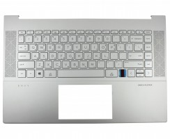 Tastatura HP M15198-AD1 Argintie cu Palmrest Argintiu si Amprenta iluminata backlit. Keyboard HP M15198-AD1 Argintie cu Palmrest Argintiu si Amprenta. Tastaturi laptop HP M15198-AD1 Argintie cu Palmrest Argintiu si Amprenta. Tastatura notebook HP M15198-AD1 Argintie cu Palmrest Argintiu si Amprenta