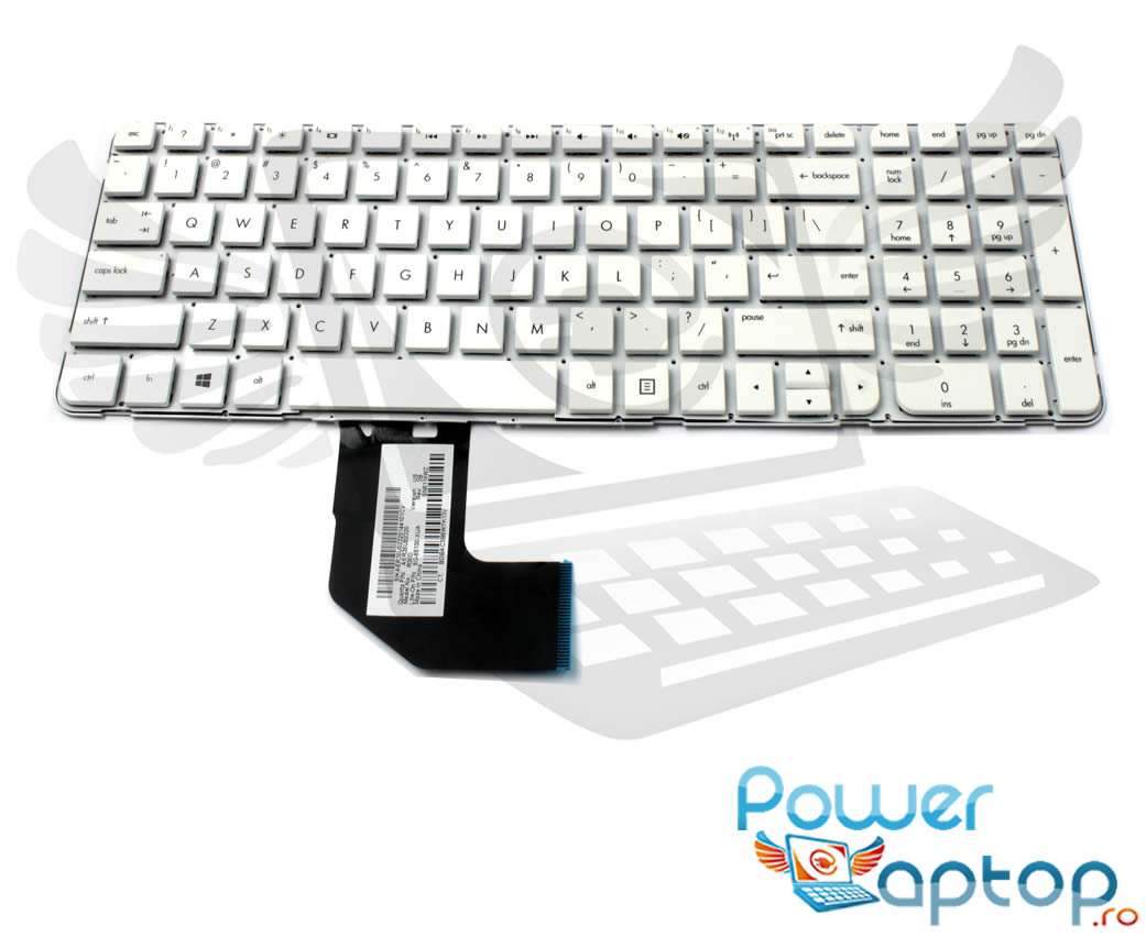 Tastatura alba HP AER36U00320 layout US fara rama enter mic imagine powerlaptop.ro 2021