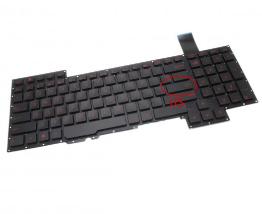 Tastatura Asus  G751JT iluminata. Keyboard Asus  G751JT. Tastaturi laptop Asus  G751JT. Tastatura notebook Asus  G751JT