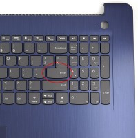 Tastatura Lenovo 5CB1B97474 Gri cu Palmrest Albastru si TouchPad