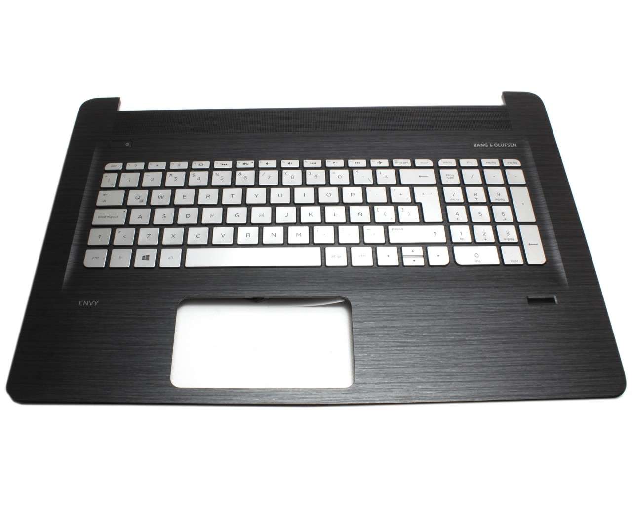 Tastatura HP 7H1730 argintie cu Palmrest negru iluminata backlit 7H1730 imagine 2022