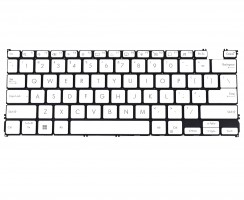 Tastatura Alba Asus 9Z.NL38N.00B iluminata varianta cu 5 suruburi layout US fara rama enter mic