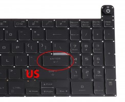 Tastatura Asus TUF FA607NU iluminata layout US fara rama enter mic