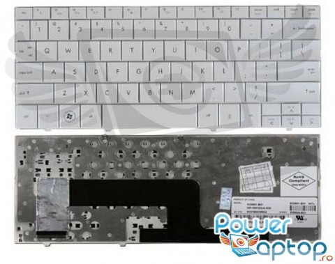 Tastatura Compaq Mini 110c-1140 alba. Keyboard Compaq Mini 110c-1140 alba. Tastaturi laptop Compaq Mini 110c-1140 alba. Tastatura notebook Compaq Mini 110c-1140