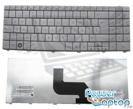 Tastatura Gateway  EC5412U argintie. Keyboard Gateway  EC5412U argintie. Tastaturi laptop Gateway  EC5412U argintie. Tastatura notebook Gateway  EC5412U argintie