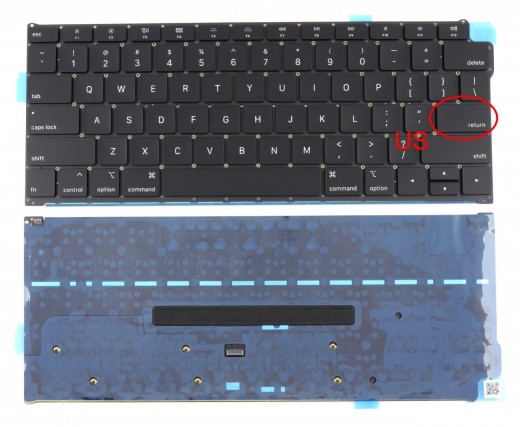 Tastatura Apple MacBook Air 13 A1932 Late 2018 iluminata. Keyboard Apple MacBook Air 13 A1932 Late 2018. Tastaturi laptop Apple MacBook Air 13 A1932 Late 2018. Tastatura notebook Apple MacBook Air 13 A1932 Late 2018