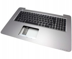 Tastatura Asus P2740UQ neagra cu Palmrest argintiu. Keyboard Asus P2740UQ neagra cu Palmrest argintiu. Tastaturi laptop Asus P2740UQ neagra cu Palmrest argintiu. Tastatura notebook Asus P2740UQ neagra cu Palmrest argintiu