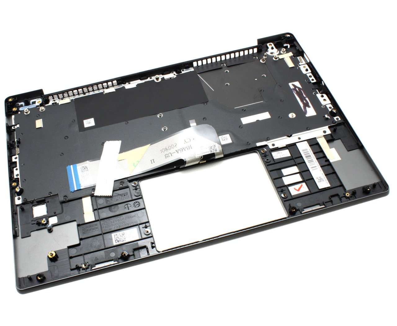 Tastatura Lenovo IdeaPad S530-13I Gri cu Palmrest Gri si Orificiu Amprenta iluminata backlit Amprenta imagine 2022
