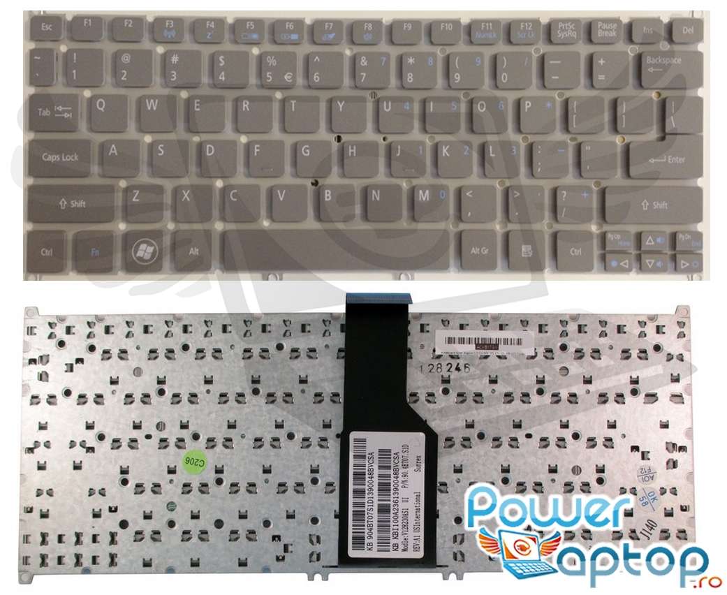 Tastatura Acer Aspire TravelMate B113 E gri imagine 2021 powerlaptop.ro