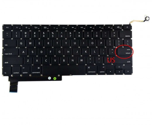 Tastatura Apple MacBook Pro 15 MC373LL/A. Keyboard Apple MacBook Pro 15 MC373LL/A. Tastaturi laptop Apple MacBook Pro 15 MC373LL/A. Tastatura notebook Apple MacBook Pro 15 MC373LL/A