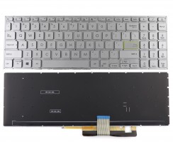 Tastatura Argintie Asus VivoBook S15 S533 iluminata layout US fara rama enter mic