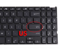 Tastatura Asus VivoBook X545 iluminata layout US fara rama enter mic
