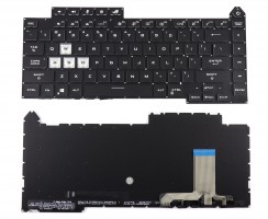 Tastatura Neagra Asus 6037B0211501 iluminata RGB layout US fara rama enter mic