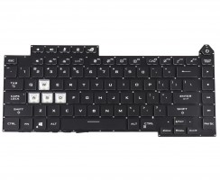 Tastatura Neagra Asus ROG Strix G15 G513RC iluminata RGB layout US fara rama enter mic