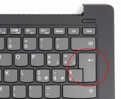 Tastatura Lenovo IdeaPad S340-14IML Gri cu Palmrest Negru si TouchPad iluminata backlit