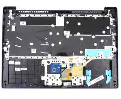 Tastatura Lenovo IdeaPad S340-14IML Gri cu Palmrest Albastru si TouchPad iluminata backlit