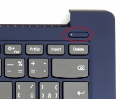 Tastatura Lenovo IdeaPad S340-14IML Gri cu Palmrest Albastru si TouchPad iluminata backlit