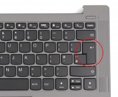 Tastatura Lenovo 5CB0Y88872 Gri cu Palmrest Gri si TouchPad iluminata backlit