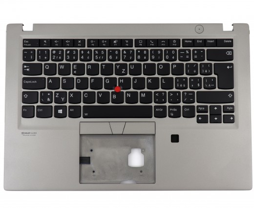 Tastatura Lenovo PK131L51D34 Neagra cu Palmrest Gri si Orificiu Amprenta iluminata backlit. Keyboard Lenovo PK131L51D34 Neagra cu Palmrest Gri si Orificiu Amprenta. Tastaturi laptop Lenovo PK131L51D34 Neagra cu Palmrest Gri si Orificiu Amprenta. Tastatura notebook Lenovo PK131L51D34 Neagra cu Palmrest Gri si Orificiu Amprenta
