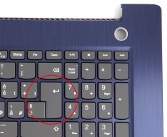 Tastatura Lenovo IdeaPad 3-17IIL05 Gri cu Palmrest Albastru si TouchPad