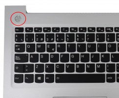 Tastatura Lenovo SN20M53007 Neagra cu Palmrest Argintiu cu TouchPad iluminata backlit