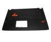 Tastatura Asus  GL702VMK neagra cu Palmrest negru iluminata backlit. Keyboard Asus  GL702VMK neagra cu Palmrest negru. Tastaturi laptop Asus  GL702VMK neagra cu Palmrest negru. Tastatura notebook Asus  GL702VMK neagra cu Palmrest negru