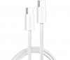 Cablu USB-C 60W 2m textil impletit Sunix Premium SCIP14 Alb