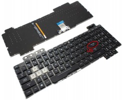 Tastatura Asus AEBKLU030 Neagra cu Iluminare Alba. Keyboard Asus AEBKLU030. Tastaturi laptop Asus AEBKLU030. Tastatura notebook Asus AEBKLU030