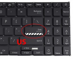 Tastatura Neagra Asus VivoBook 15 X1502VA iluminata layout US fara rama enter mic