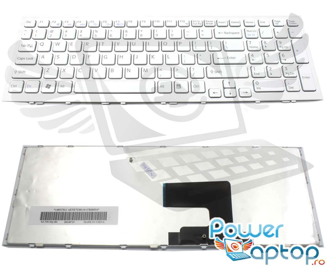 Tastatura Sony Vaio VPC EE47FX alba imagine powerlaptop.ro 2021