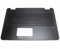 Tastatura Asus  90NB06R2-R30290 neagra cu Palmrest negru. Keyboard Asus  90NB06R2-R30290 neagra cu Palmrest negru. Tastaturi laptop Asus  90NB06R2-R30290 neagra cu Palmrest negru. Tastatura notebook Asus  90NB06R2-R30290 neagra cu Palmrest negru