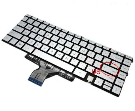 Tastatura HP L95903-031 Argintie iluminata. Keyboard HP L95903-031. Tastaturi laptop HP L95903-031. Tastatura notebook HP L95903-031