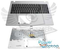 Tastatura Asus  D552VL neagra cu Palmrest alb. Keyboard Asus  D552VL neagra cu Palmrest alb. Tastaturi laptop Asus  D552VL neagra cu Palmrest alb. Tastatura notebook Asus  D552VL neagra cu Palmrest alb