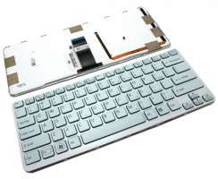 Tastatura Sony D12808025212 alba iluminata backlit. Keyboard Sony D12808025212 alba. Tastaturi laptop Sony D12808025212 alba. Tastatura notebook Sony D12808025212 alba