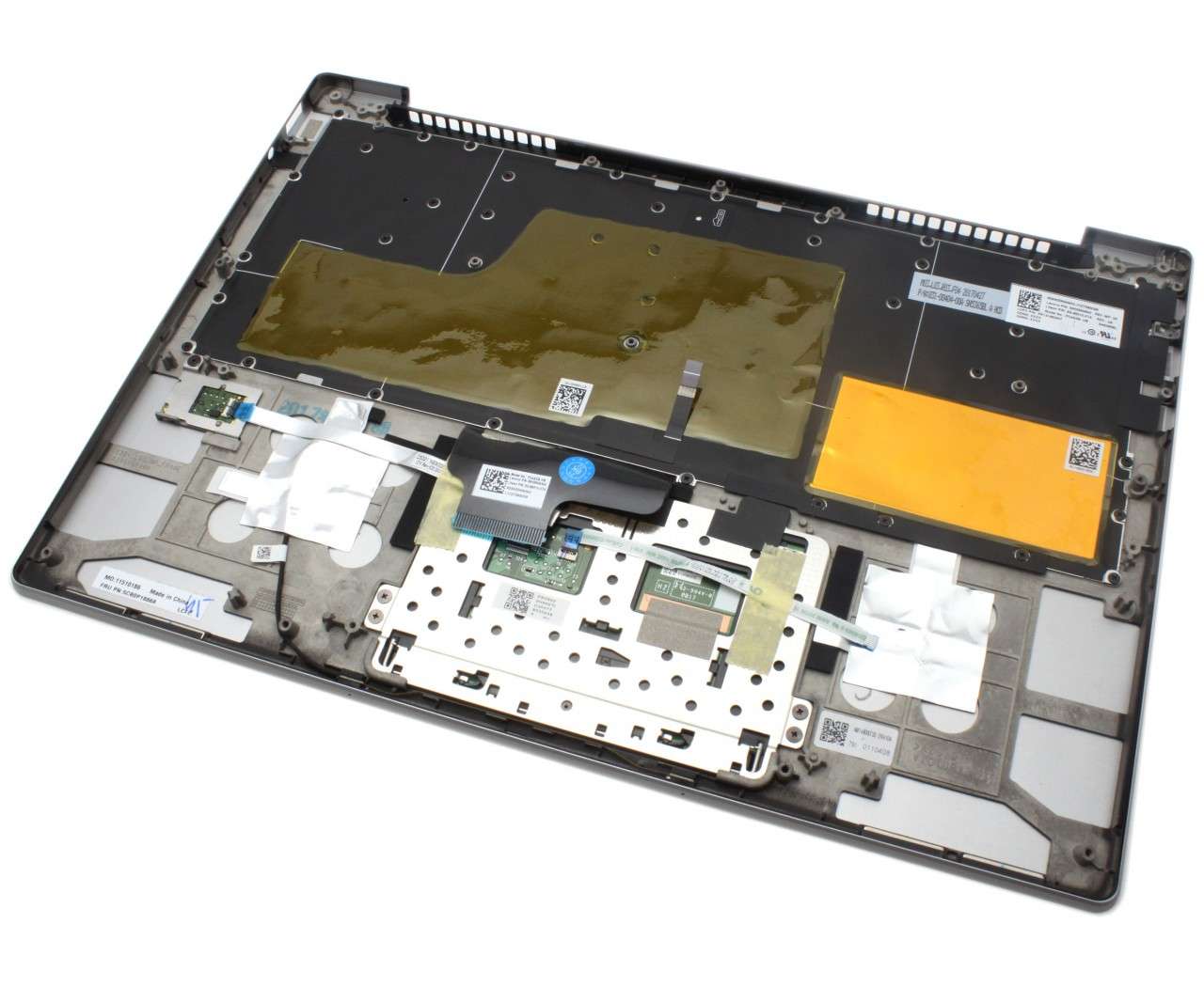 Tastatura Lenovo IdeaPad 720S-13IKB Gri cu Palmrest Argintiu si Touchpad iluminata backlit IBM Lenovo imagine noua 2022