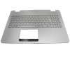 Tastatura Asus G551 argintie cu Palmrest argintiu iluminata backlit. Keyboard Asus G551 argintie cu Palmrest argintiu. Tastaturi laptop Asus G551 argintie cu Palmrest argintiu. Tastatura notebook Asus G551 argintie cu Palmrest argintiu