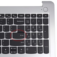 Tastatura Lenovo IdeaPad 1 15IJL7 Type 82LX Neagra cu Palmrest Argintiu si TouchPad