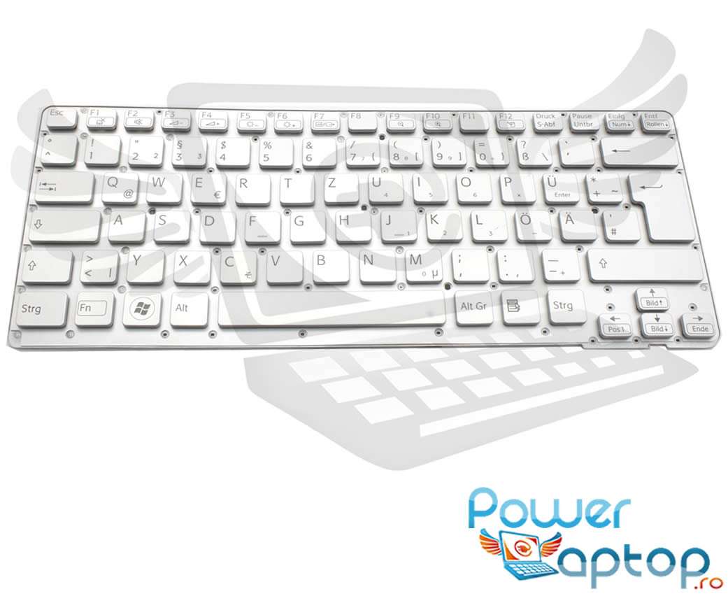 Tastatura argintie Sony Vaio VPCCA2S1E iluminata layout UK fara rama enter mare powerlaptop.ro imagine noua reconect.ro
