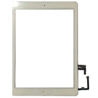 Digitizer Touchscreen Apple iPad 5 A1822 cu buton home si adeziv Alb. Geam Sticla Tableta Apple iPad 5 A1822 cu buton home si adeziv Alb