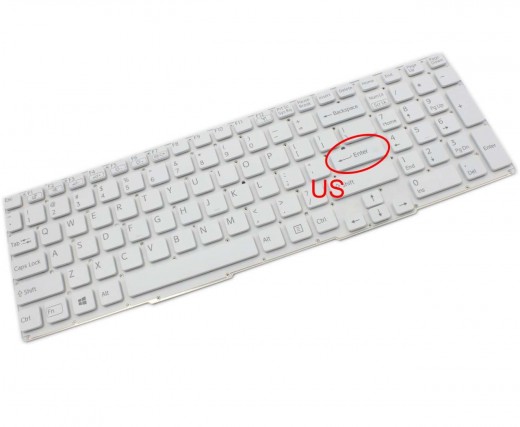 Tastatura Sony Vaio SVE1512KCXS alba. Keyboard Sony Vaio SVE1512KCXS. Tastaturi laptop Sony Vaio SVE1512KCXS. Tastatura notebook Sony Vaio SVE1512KCXS