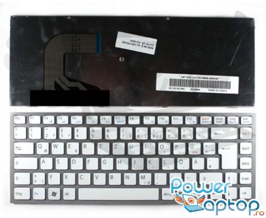 Tastatura Sony Vaio VPC S backlight alba Rama Argintie. Keyboard Sony Vaio VPC S backlight alba Rama Argintie. Tastaturi laptop Sony Vaio VPC S backlight alba Rama Argintie. Tastatura notebook Sony Vaio VPC S backlight alba Rama Argintie