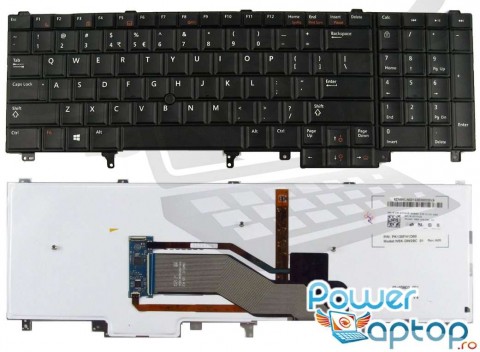 Tastatura Dell Precision M2800 iluminata backlit. Keyboard Dell Precision M2800 iluminata backlit. Tastaturi laptop Dell Precision M2800 iluminata backlit. Tastatura notebook Dell Precision M2800 iluminata backlit