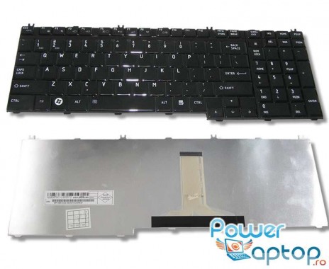 Tastatura Toshiba Satellite L505 S5988 negru lucios. Keyboard Toshiba Satellite L505 S5988 negru lucios. Tastaturi laptop Toshiba Satellite L505 S5988 negru lucios. Tastatura notebook Toshiba Satellite L505 S5988 negru lucios