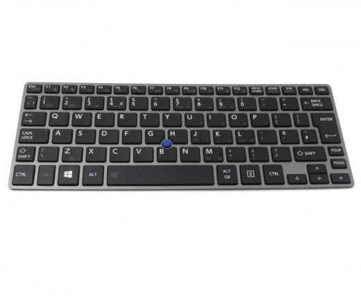 Tastatura Toshiba Portege Z30-A Rama gri iluminata backlit. Keyboard Toshiba Portege Z30-A Rama gri. Tastaturi laptop Toshiba Portege Z30-A Rama gri. Tastatura notebook Toshiba Portege Z30-A Rama gri
