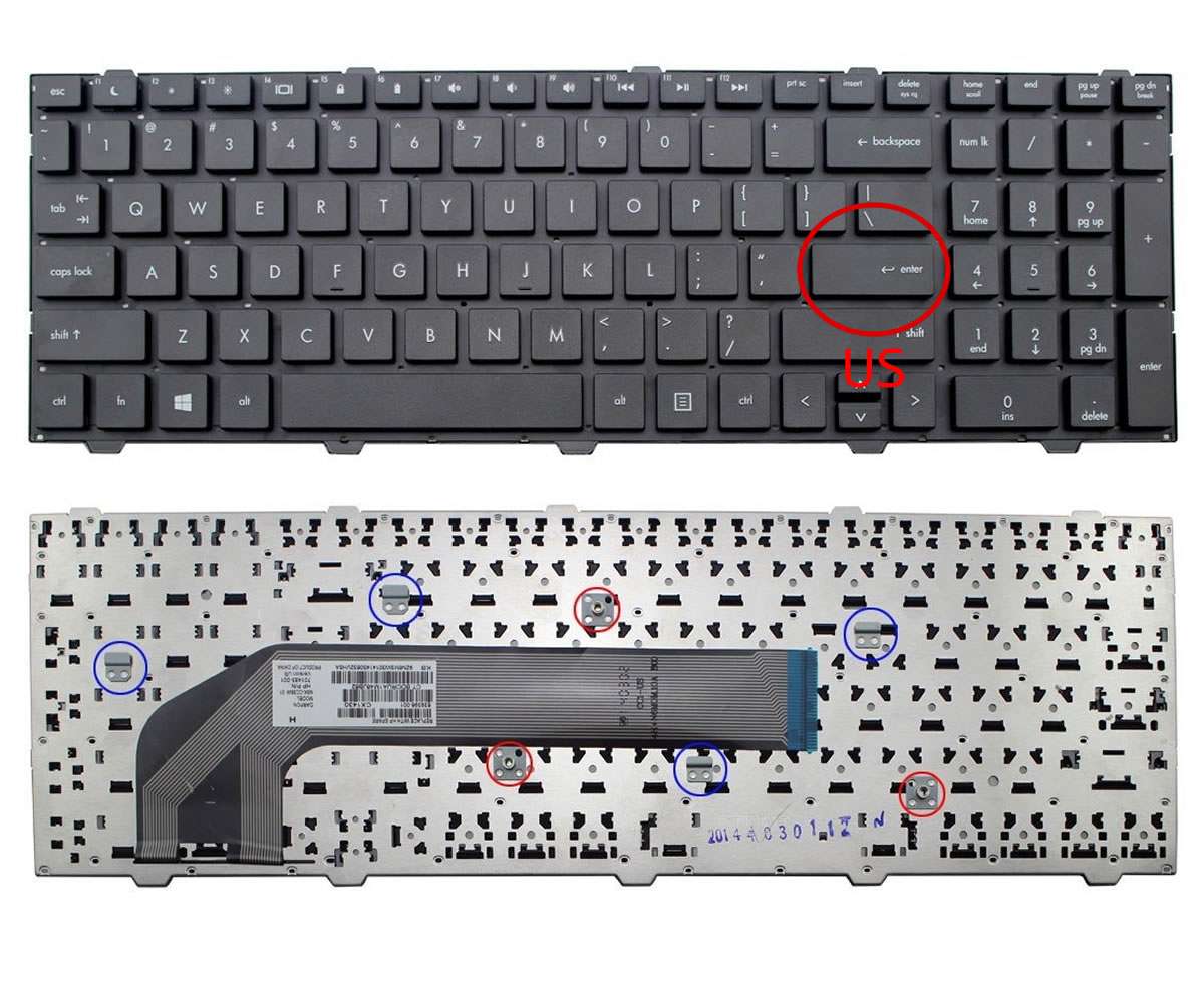 Tastatura HP ProBook 4540S layout US fara rama enter mic imagine powerlaptop.ro 2021
