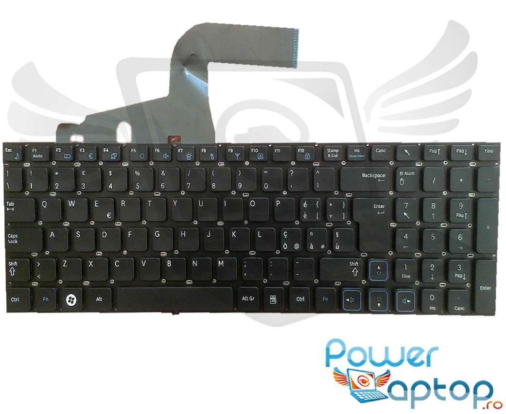 Tastatura neagra Samsung RV711 layout UK fara rama enter mare imagine 2021 powerlaptop.ro